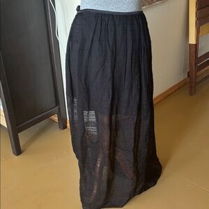 Classic Black Sheer Maxi Skirt
